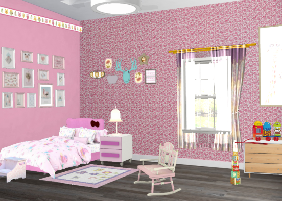 Little girls' room Design Rendering
