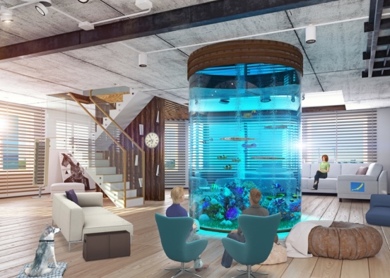 Aquarium house ( I know it is a photo but it’s only for fun) Design Rendering