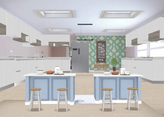 funny little gallery kitchen!! Design Rendering