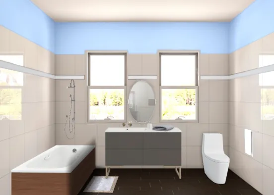Salle de bain moderne Design Rendering
