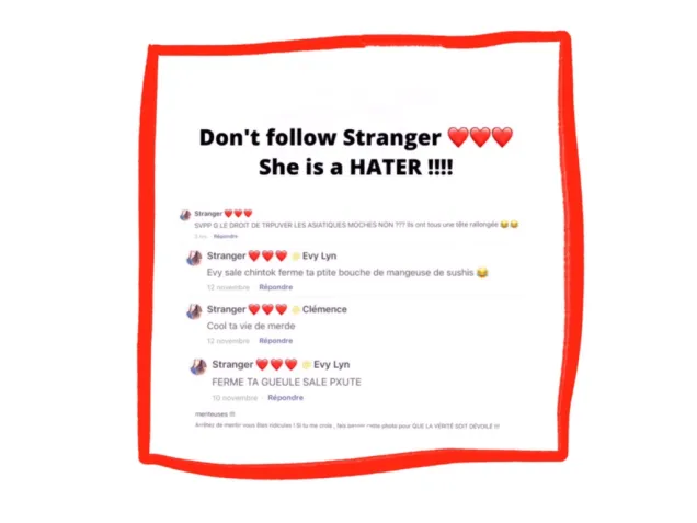 Don't follow Stranger ❤️❤️❤️ She is a HATER !!!!