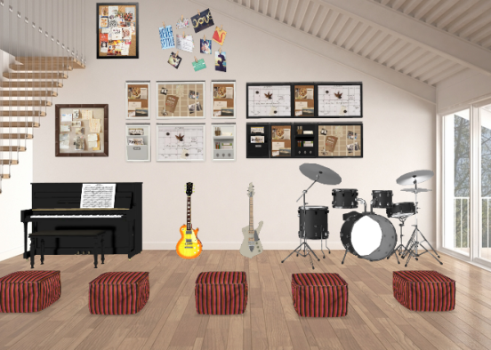 Sala de música ❤️🧡💛💚💙💜🖤 Design Rendering