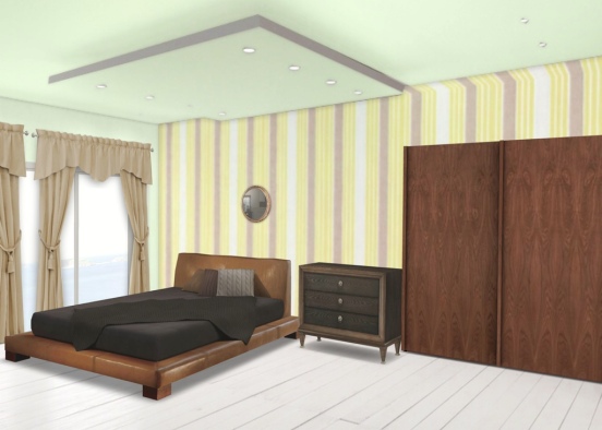 beatiful bedroom Design Rendering