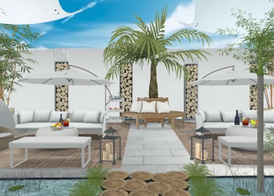 #  Backyard-Island resort Визуализация дизайна