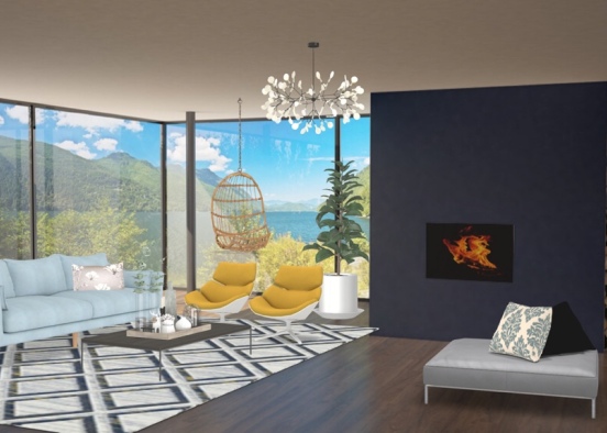 #livingroom  rústico e contemporâneo  Design Rendering