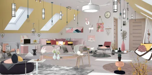 Living room pink