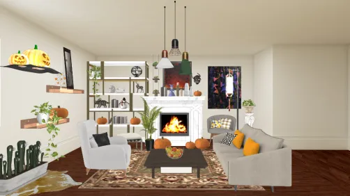 hallowen living room