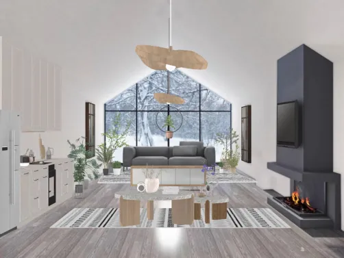 Plant Living room and Kitchen