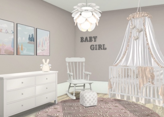 sweet little baby room  Design Rendering