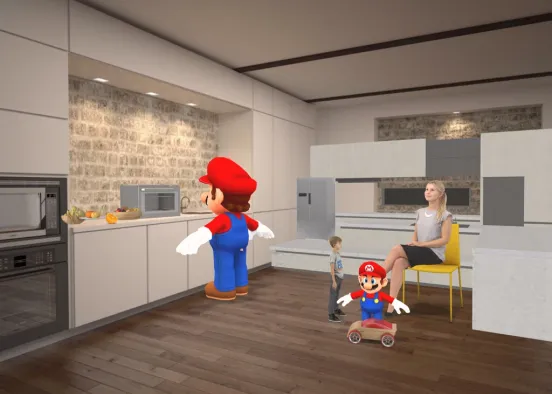Mario's family kitchen  Design Rendering
