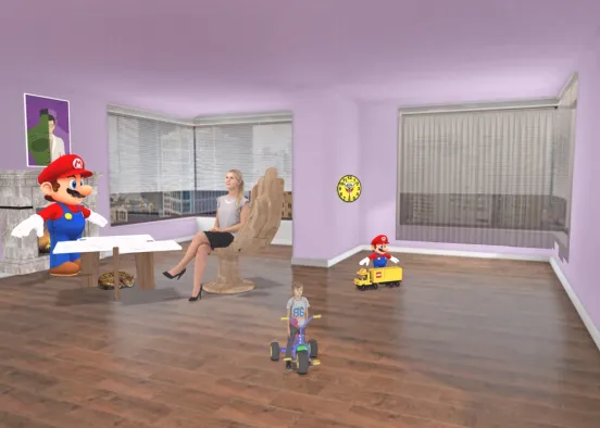 Mario's family room  Design Rendering