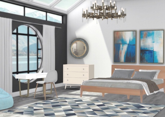 Ocean Side Bedroom Design Rendering