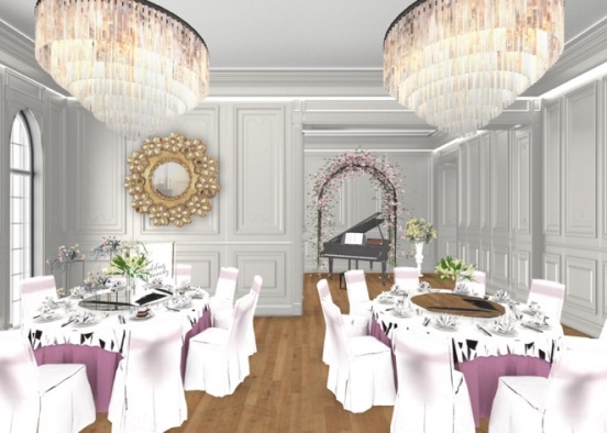 wedding dinning hall Design Rendering