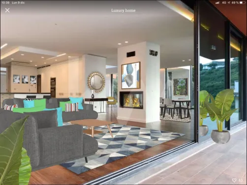 salon con cocina americana