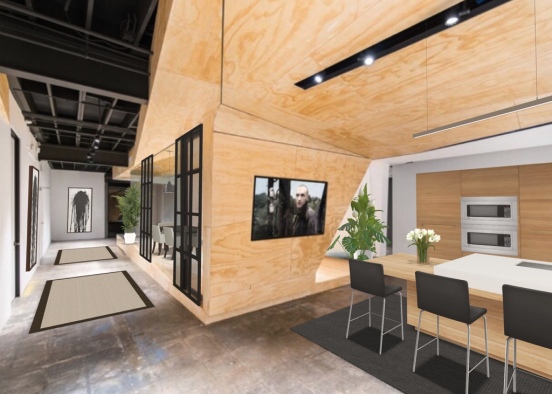 loft minimalista Design Rendering