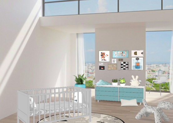 Chambre bébé 👶💙 Design Rendering