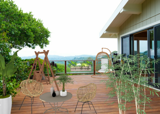 Petite terrasse avec belle vue Design Rendering