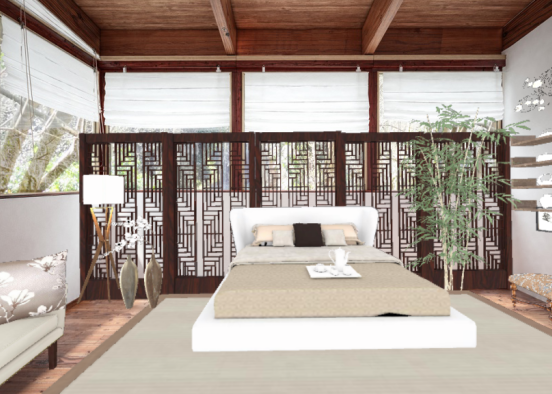 Asian Room Design Rendering
