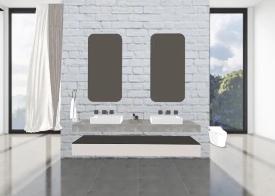 Bathroom with a view  Design Rendering