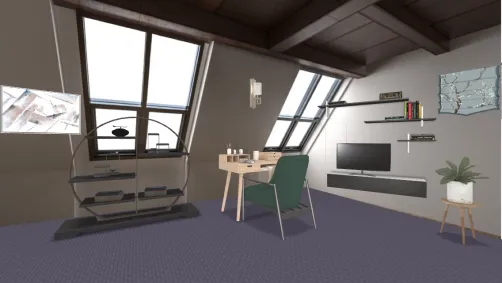 dark office