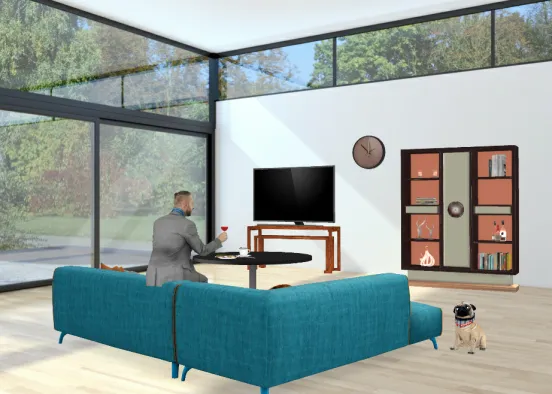 My Living room  Design Rendering