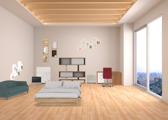 office  bedroom Design Rendering