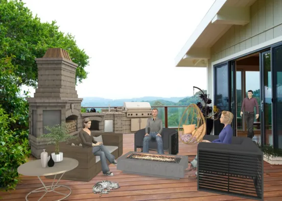 outdoor living space  Design Rendering