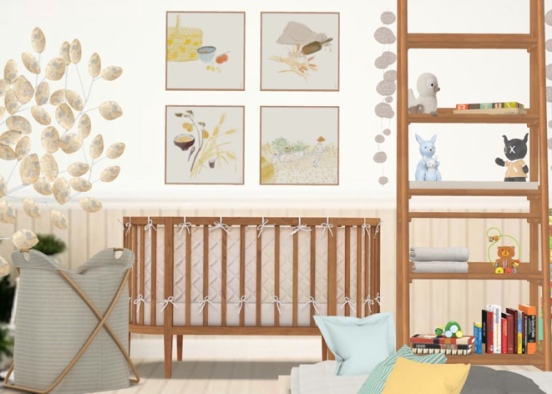 sweet and simple nursery  Design Rendering