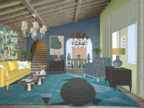 Living and dining rooms.