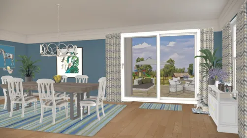 Dining room view to backyard
