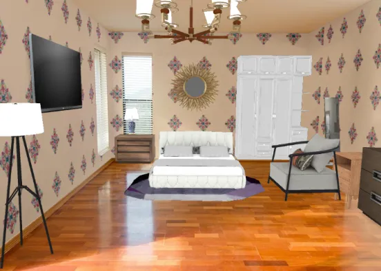 Lovely bedroom Design Rendering