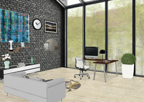 This is the best office I made cool right?😎 Design Rendering