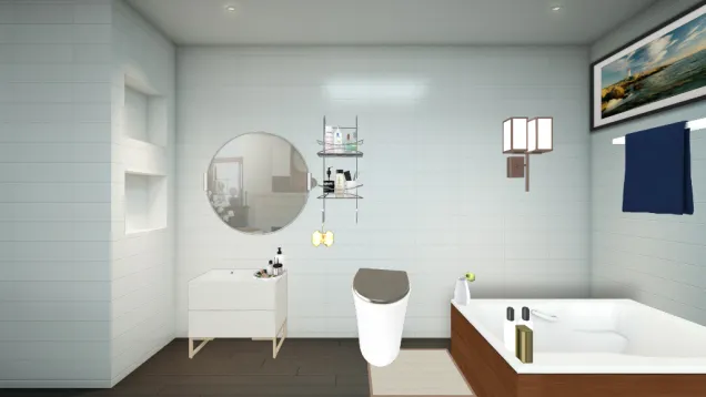This is my first bathroom I made in homestyler😸😸