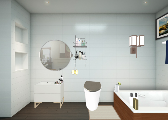This is my first bathroom I made in homestyler😸😸 Design Rendering