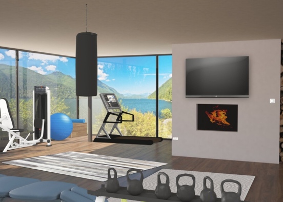 Home gym with a view! Design Rendering