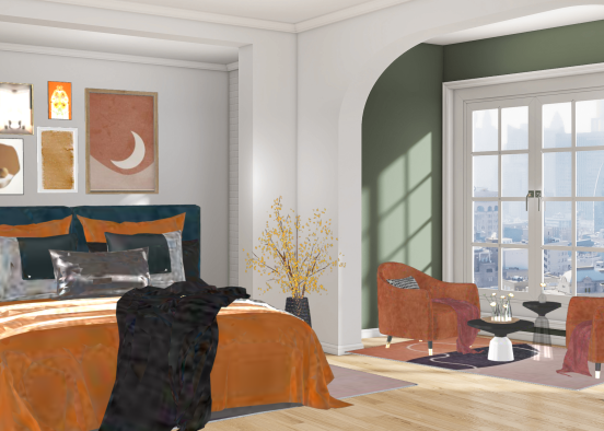 Marigold bedroom  Design Rendering