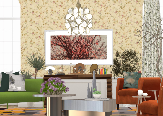 Blossom living room  Design Rendering