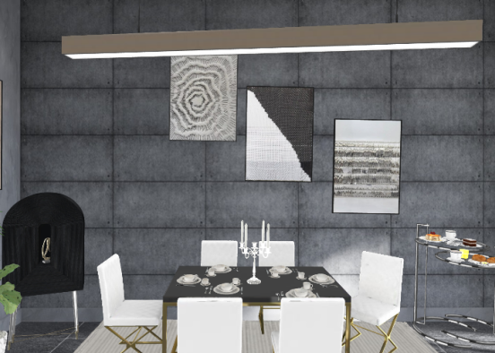 Bahaus dinning decor  Design Rendering