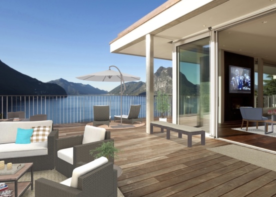 back patio-living room  Design Rendering