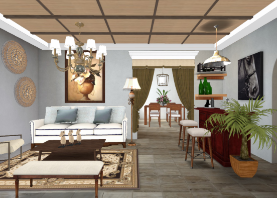 Modern farm house Design Rendering