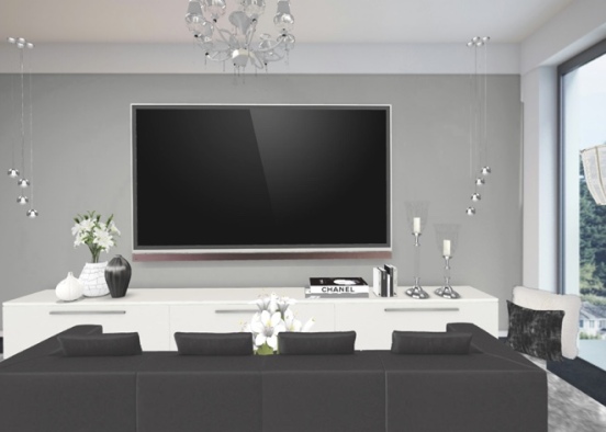 lux living room Design Rendering