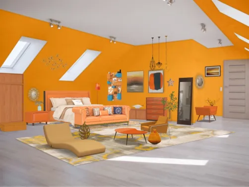 Orange bedroom