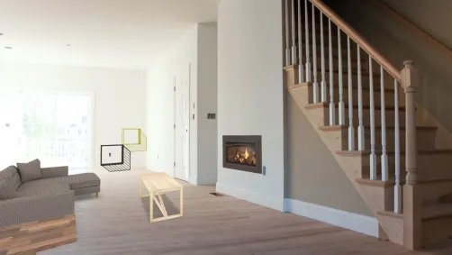 Cozy Basement Lounge Area