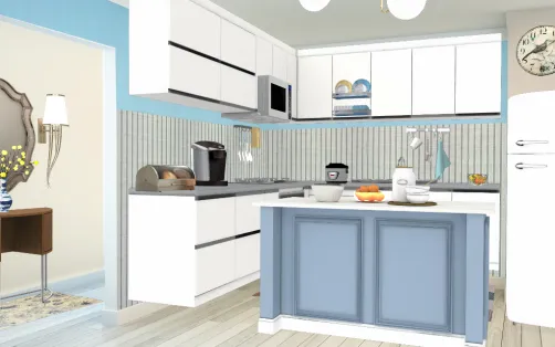 Vintage blue kitchen