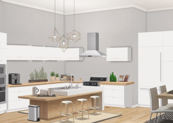 apartment kitchen  Design Rendering