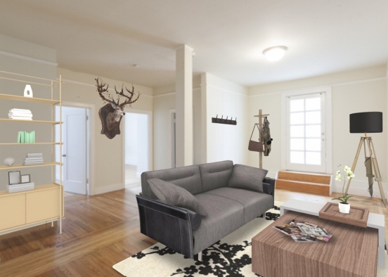 Normal Living Room  Design Rendering