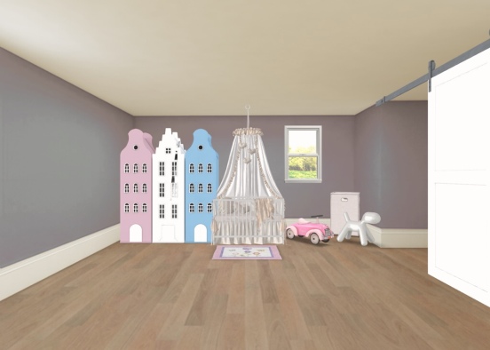 Modern Baby room  Design Rendering