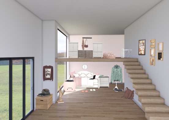 Teen Modern Bedroom 🛏 Design Rendering