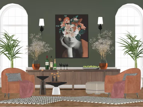 Wine tasting room at the Bridal Boutique 