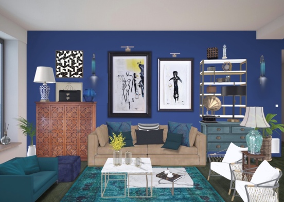 Helena de Troya Living Room  Design Rendering